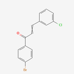 molecular formula C15H10BrClO B3131767 1-(4-Bromophenyl)-3-(3-chlorophenyl)prop-2-en-1-one CAS No. 358655-87-5