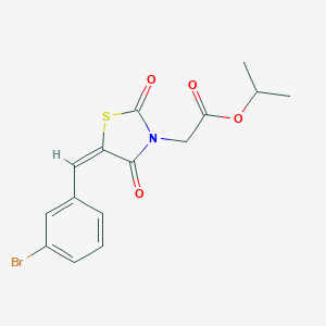 molecular formula C15H14BrNO4S B313177 Isopropyl [5-(3-bromobenzylidene)-2,4-dioxo-1,3-thiazolidin-3-yl]acetate 