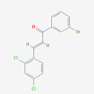 molecular formula C15H9BrCl2O B3131773 (2E)-1-(3-Bromophenyl)-3-(2,4-dichlorophenyl)prop-2-en-1-one CAS No. 358656-04-9