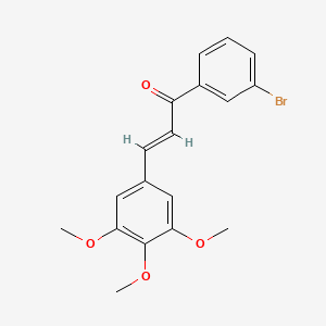 molecular formula C18H17BrO4 B3131792 (2E)-1-(3-Bromophenyl)-3-(3,4,5-trimethoxyphenyl)prop-2-en-1-one CAS No. 358656-15-2