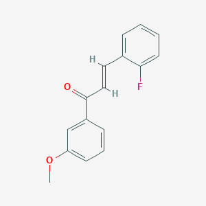 molecular formula C16H13FO2 B3131793 (2E)-3-(2-Fluorophenyl)-1-(3-methoxyphenyl)prop-2-en-1-one CAS No. 358656-42-5