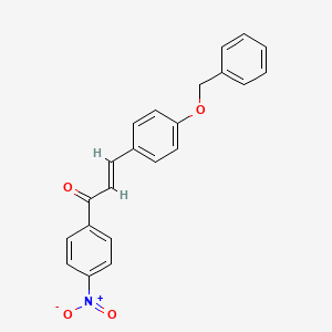 molecular formula C22H17NO4 B3131816 (2E)-3-[4-(Benzyloxy)phenyl]-1-(4-nitrophenyl)prop-2-en-1-one CAS No. 358657-05-3