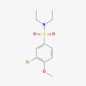 molecular formula C11H16BrNO3S B3131824 3-bromo-N,N-diethyl-4-methoxybenzenesulfonamide CAS No. 358665-68-6