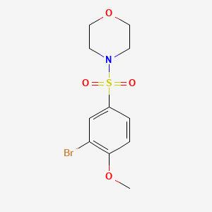 molecular formula C11H14BrNO4S B3131833 4-((3-Bromo-4-methoxyphenyl)sulfonyl)morpholine CAS No. 358665-74-4