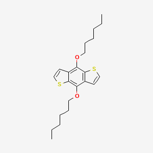 molecular formula C22H30O2S2 B3131871 4,8-Bis(hexyloxy)benzo[1,2-b:4,5-b']dithiophene CAS No. 359017-55-3