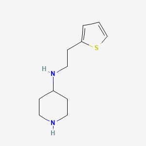 molecular formula C11H18N2S B3131917 N-(2-(thiophen-2-yl)ethyl)piperidin-4-amine CAS No. 359878-82-3