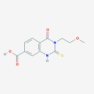 molecular formula C12H12N2O4S B3131934 3-(2-methoxyethyl)-4-oxo-2-sulfanylidene-1H-quinazoline-7-carboxylic Acid CAS No. 361150-40-5