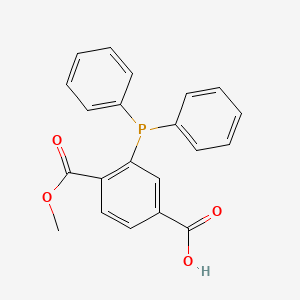 molecular formula C21H17O4P B3131940 3-(二苯基膦基)-4-(甲氧羰基)苯甲酸 CAS No. 361154-31-6
