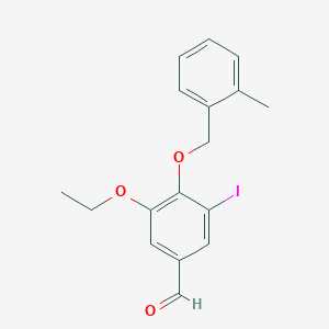 3-Ethoxy-5-iodo-4-[(2-methylbenzyl)oxy]benzaldehyde