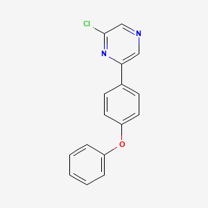 molecular formula C16H11ClN2O B3131956 2-Chloro-6-(4-phenoxyphenyl)pyrazine CAS No. 361436-96-6