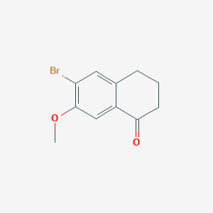 molecular formula C11H11BrO2 B3131984 6-Bromo-7-methoxy-3,4-dihydronaphthalen-1(2H)-one CAS No. 362027-09-6