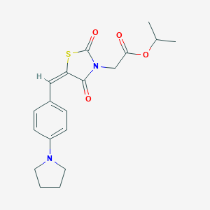 molecular formula C19H22N2O4S B313205 Isopropyl {2,4-dioxo-5-[4-(1-pyrrolidinyl)benzylidene]-1,3-thiazolidin-3-yl}acetate 