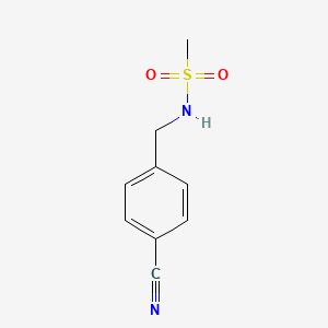 molecular formula C9H10N2O2S B3132068 N-[(4-cyanophenyl)methyl]methanesulfonamide CAS No. 363185-44-8