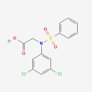 molecular formula C14H11Cl2NO4S B3132085 N-(3,5-dichlorophenyl)-N-(phenylsulfonyl)glycine CAS No. 363571-89-5