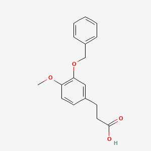 molecular formula C17H18O4 B3132099 3-(3-(Benzyloxy)-4-methoxyphenyl)propanoic acid CAS No. 36418-96-9