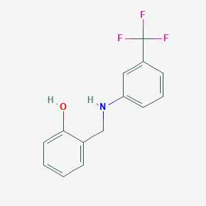 molecular formula C14H12F3NO B3132112 2-({[3-(Trifluoromethyl)phenyl]amino}methyl)phenol CAS No. 364628-06-8