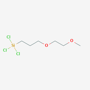 molecular formula C6H13Cl3O2Si B3132191 Trichloro[3-(2-methoxyethoxy)propyl]silane CAS No. 36493-41-1