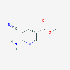 molecular formula C8H7N3O2 B3132208 6-氨基-5-氰基烟酸甲酯 CAS No. 365413-21-4