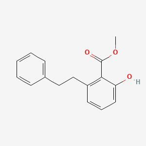 molecular formula C16H16O3 B3132212 2-Hydroxy-6-phenethyl-benzoic acid methyl ester CAS No. 365542-21-8