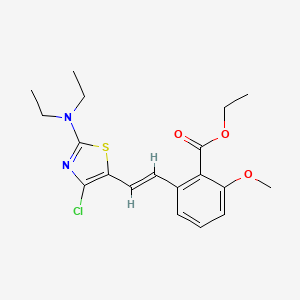 2-[2-(4-Chloro-2-diethylamino-thiazol-5-yl)-vinyl]-6-methoxy-benzoic acid ethyl ester