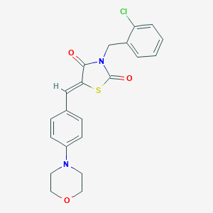 molecular formula C21H19ClN2O3S B313225 3-(2-Chlorobenzyl)-5-[4-(4-morpholinyl)benzylidene]-1,3-thiazolidine-2,4-dione 