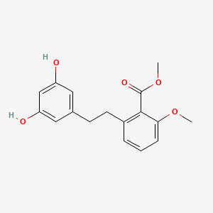 molecular formula C17H18O5 B3132258 2-[2-(3,5-Dihydroxy-phenyl)-ethyl]-6-methoxy-benzoic acid methyl ester CAS No. 365542-96-7