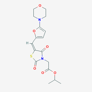 molecular formula C17H20N2O6S B313228 Isopropyl (5-{[5-(4-morpholinyl)-2-furyl]methylene}-2,4-dioxo-1,3-thiazolidin-3-yl)acetate 