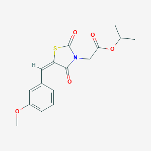molecular formula C16H17NO5S B313229 Isopropyl [5-(3-methoxybenzylidene)-2,4-dioxo-1,3-thiazolidin-3-yl]acetate 