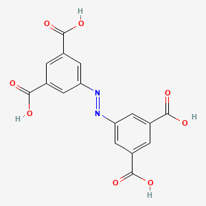molecular formula C16H10N2O8 B3132294 (E)-5,5'-(diazene-1,2-diyl)diisophthalic acid CAS No. 365549-33-3