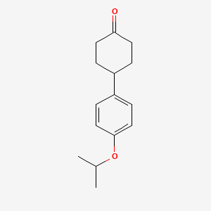 molecular formula C15H20O2 B3132300 4-(4-Isopropoxyphenyl)cyclohexanone CAS No. 365553-47-5