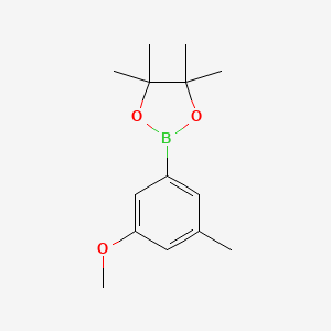 molecular formula C14H21BO3 B3132301 2-(3-Methoxy-5-methylphenyl)-4,4,5,5-tetramethyl-1,3,2-dioxaborolane CAS No. 365564-09-6