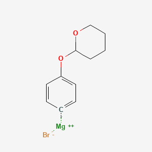 molecular formula C11H13BrMgO2 B3132322 4-(2-Tetrahydro-2H-pyranoxy)phenylmagnesium bromide CAS No. 36637-44-2