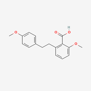 molecular formula C17H18O4 B3132323 2-methoxy-6-[2-(4-methoxyphenyl)ethyl]benzoic Acid CAS No. 36640-14-9