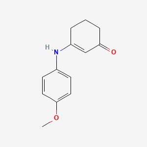 molecular formula C13H15NO2 B3132339 3-[(4-Methoxyphenyl)amino]cyclohex-2-en-1-one CAS No. 36646-77-2