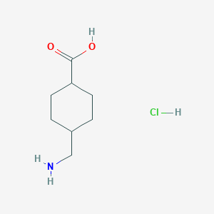 molecular formula C8H16ClNO2 B3132346 cis-4-Aminomethylcyclohexane-1-carboxylic acid hydrochloride CAS No. 3667-38-7