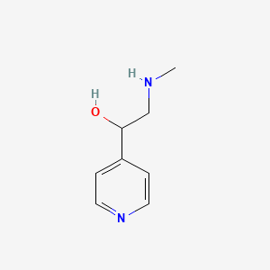 molecular formula C8H12N2O B3132369 2-(Methylamino)-1-pyridin-4-ylethanol CAS No. 36695-59-7