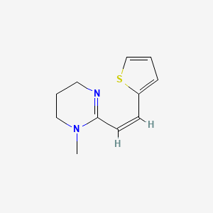 molecular formula C11H14N2S B3132375 1-methyl-2-[(Z)-2-thiophen-2-ylethenyl]-5,6-dihydro-4H-pyrimidine CAS No. 36700-38-6