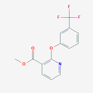 molecular formula C14H10F3NO3 B3132377 2-[3-(三氟甲基)苯氧基]吡啶-3-羧酸甲酯 CAS No. 36701-90-3