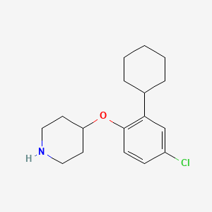 molecular formula C17H24ClNO B3132390 4-(4-Chloro-2-cyclohexylphenoxy)piperidine CAS No. 367501-21-1