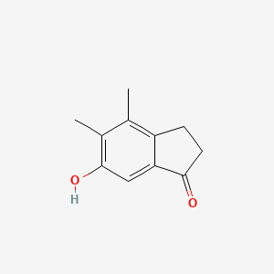 molecular formula C11H12O2 B3132394 6-hydroxy-4,5-dimethyl-2,3-dihydro-1H-inden-1-one CAS No. 367506-51-2