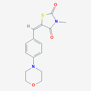 molecular formula C15H16N2O3S B313240 3-Methyl-5-[4-(4-morpholinyl)benzylidene]-1,3-thiazolidine-2,4-dione 