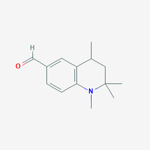 molecular formula C14H19NO B3132403 1,2,2,4-四甲基-1,2,3,4-四氢喹啉-6-甲醛 CAS No. 367909-69-1