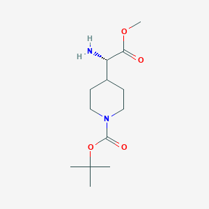 4-(Amino-methoxycarbonyl-methyl)-piperidine-1-carboxylic acid tert-butyl ester