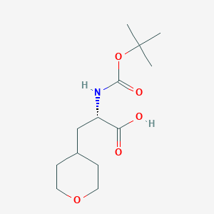 molecular formula C13H23NO5 B3132444 (2S)-2-[(叔丁氧羰基)氨基]-3-四氢-2H-吡喃-4-基丙酸 CAS No. 368866-33-5