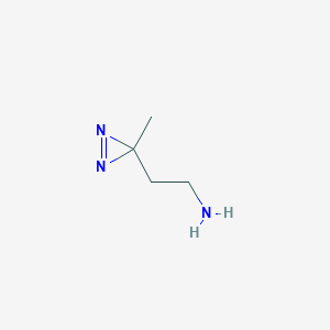 molecular formula C4H9N3 B3132471 2-(3-Methyl-3H-diazirin-3-yl)ethan-1-amine CAS No. 36902-22-4