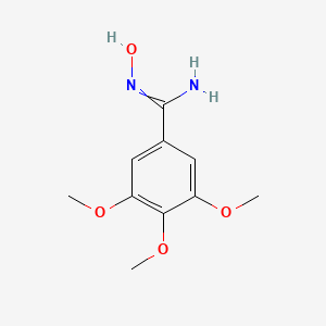 molecular formula C10H14N2O4 B3132479 N-Hydroxy-3,4,5-trimethoxy-benzamidine CAS No. 36957-30-9