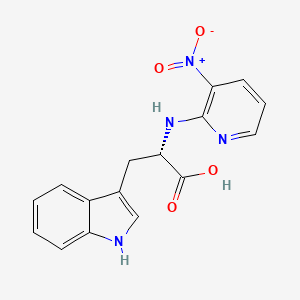 molecular formula C16H14N4O4 B3132505 (2S)-3-(1H-indol-3-yl)-2-[(3-nitro-2-pyridinyl)amino]propanoic acid CAS No. 36977-07-8