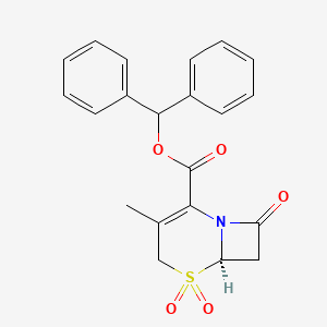 molecular formula C21H19NO5S B3132526 3-Methyl-4-(benzhydryloxycarbonyl)cepham-3-ene 1,1-dioxide CAS No. 370588-49-1