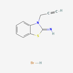 molecular formula C10H9BrN2S B3132528 3-(prop-2-yn-1-yl)benzo[d]thiazol-2(3H)-imine hydrobromide CAS No. 3708-59-6