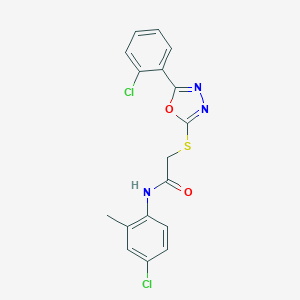molecular formula C17H13Cl2N3O2S B313254 N-(4-chloro-2-methylphenyl)-2-{[5-(2-chlorophenyl)-1,3,4-oxadiazol-2-yl]sulfanyl}acetamide 
